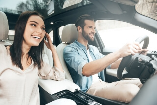 Couple in car