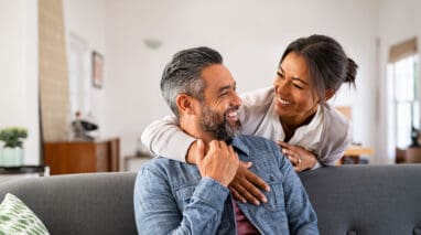 couple smiling