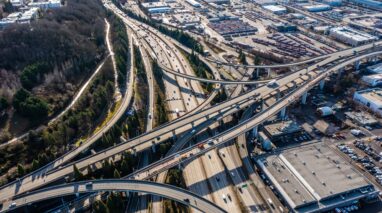 The I-5 interchange in Seattle